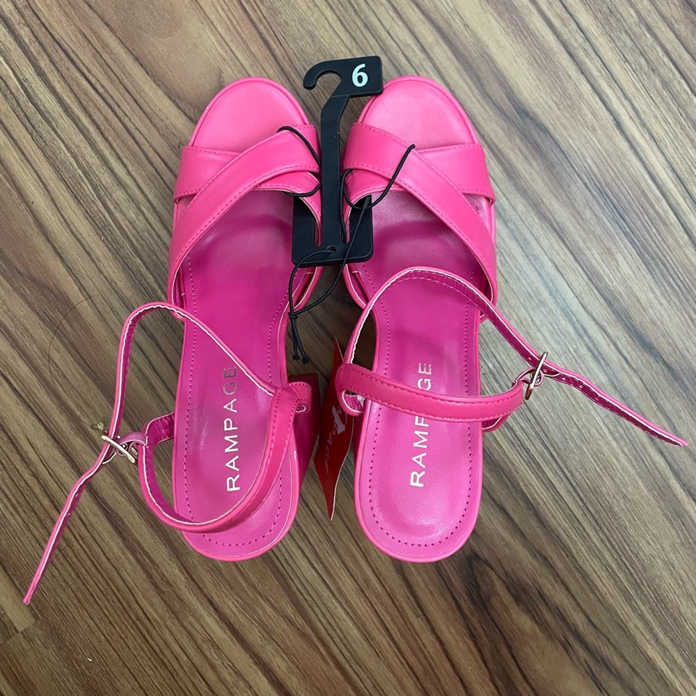 Rampage Fuchsia Strappy Heels